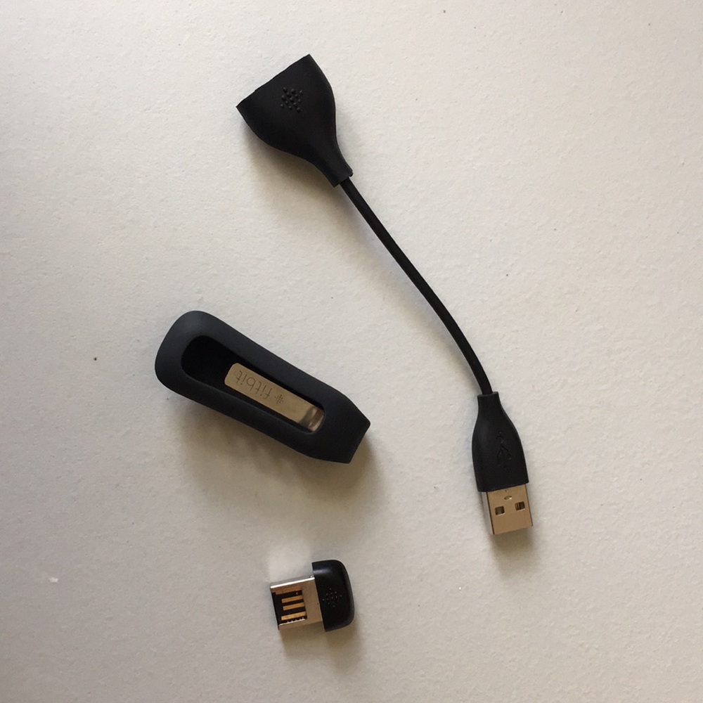 Fitbit One accessories charger, holder, USB dongle